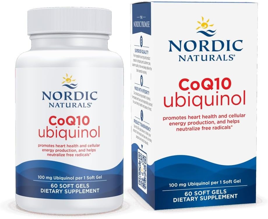 Nordic Naturals CoQ10 Gummies | 100 Mg Ubiquinol CoQ10 Supplement | Coenzyme Q10 For Cardiovascular Health & Antioxidant Support | Cardioton Strawberry Flavour 60 Softgel