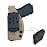 OWB Kydex Holster for Glock 19 19x 25 30s 44 45 Glock 17 Glock 26 (Gen 1-5) / Glock 22 23 27 31 32 33 (Gen 3-4) Pistol, Glock 19 Holster OWB, Waistband Outside Carry 1.5-2 Belt Clip - Tan, Right