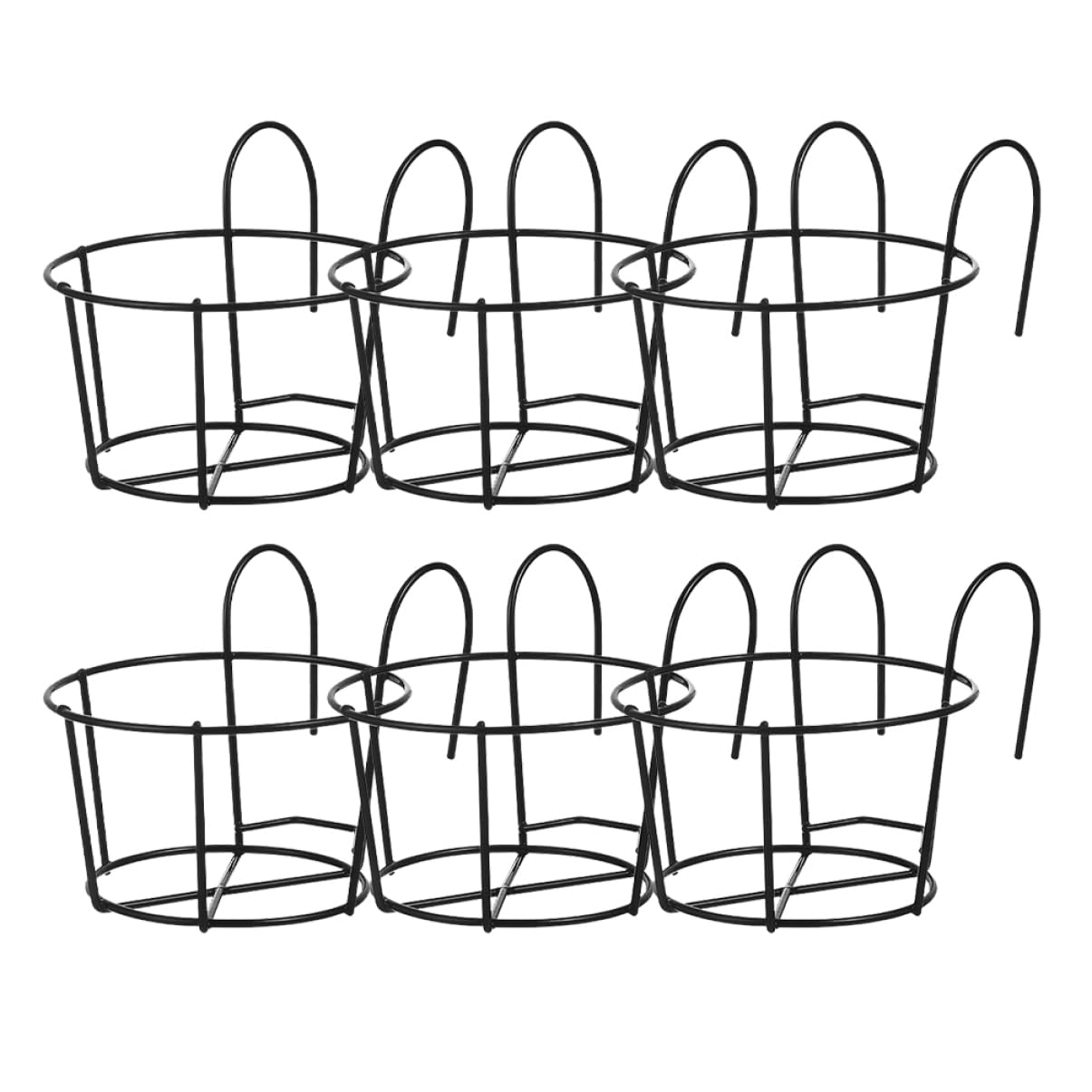Mikikit 6piezas Soportes Para Jardineras De Ventana Colgadores De Hierro Ahorra Decoración Interior