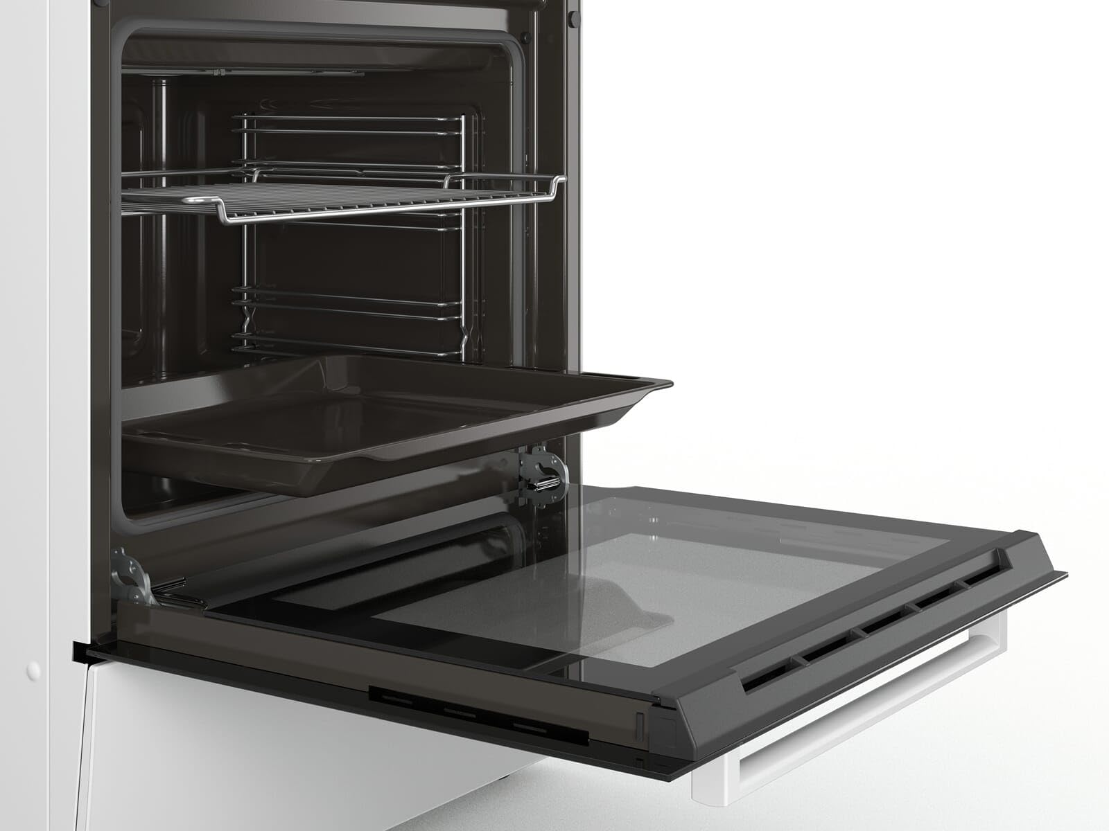 Bosch HKA090220 four et cuisinière Blanc Céramique A - Fours et cuisinières (Cuisinière, Blanc, Rotatif, Blanc, Devant, Céramique)