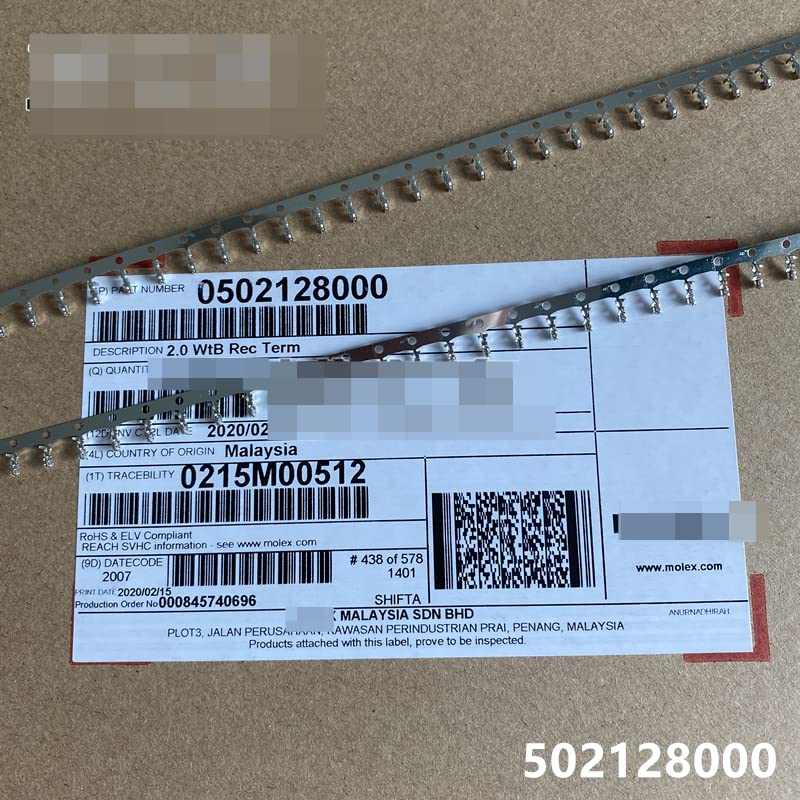 1000PC Connector FI-S Gold Plated Terminal FI-C3-A1-15000