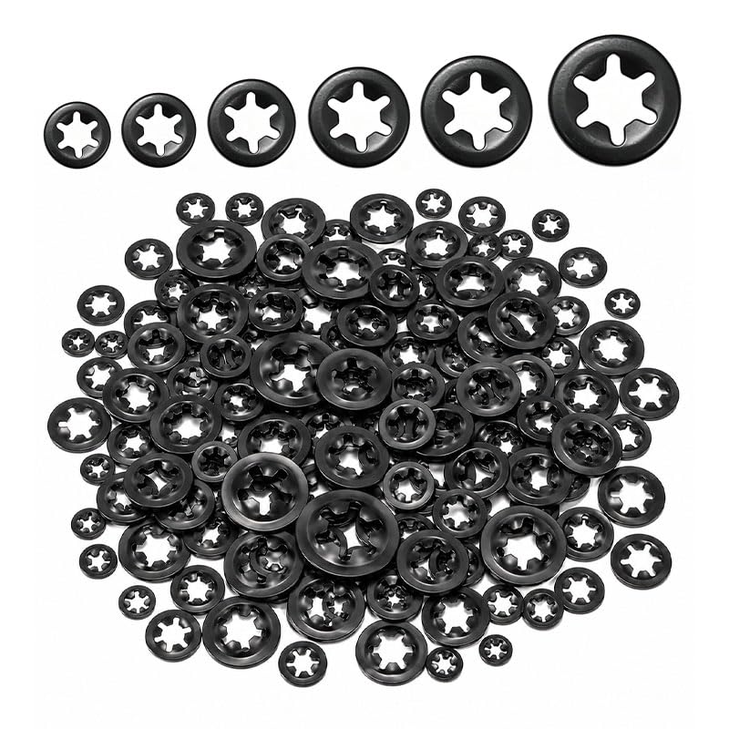 Internal Tooth Starlock Multiple Sizes Mixed 100 PCS