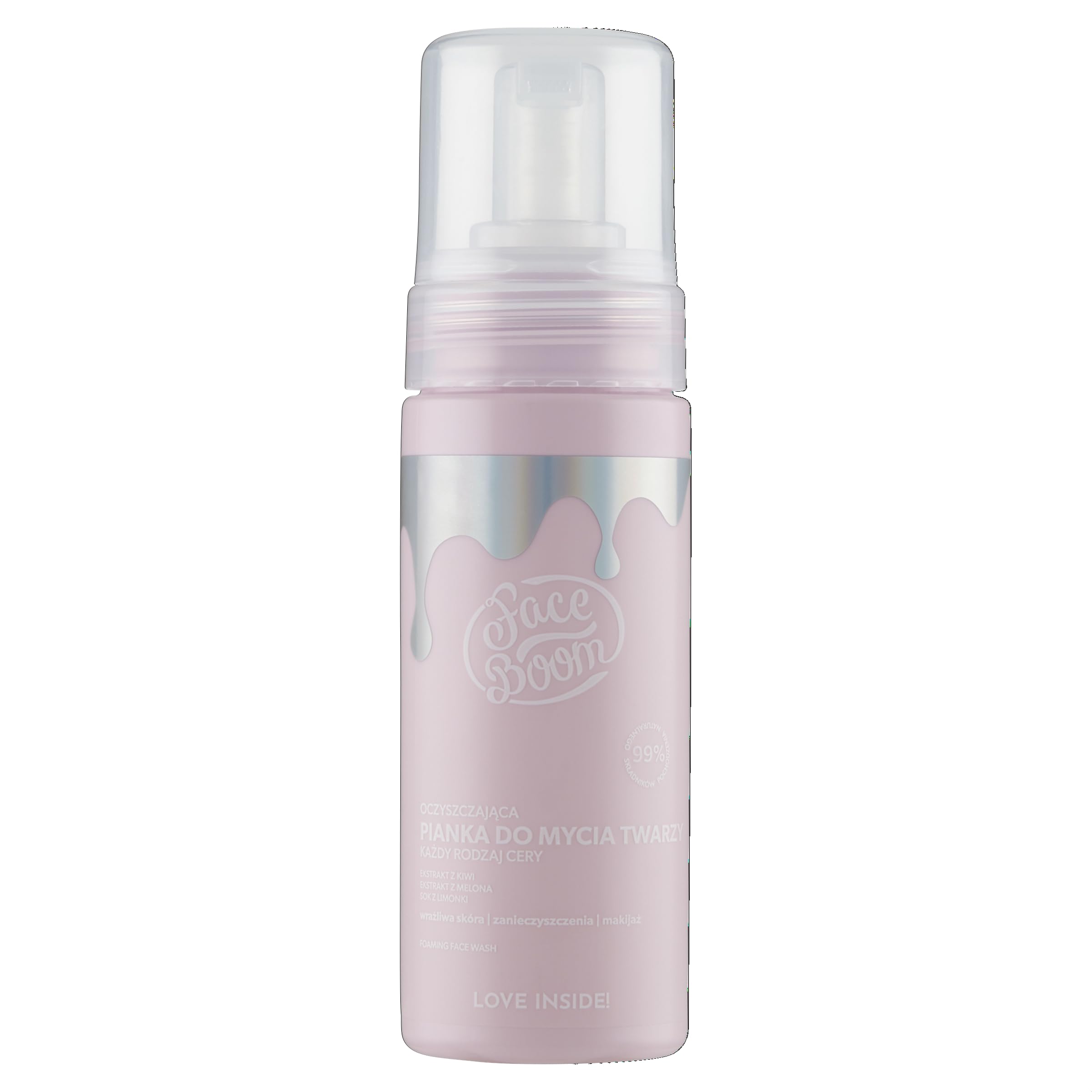 Body Boom Faceboom - Detergente viso schiumogeno facile e veloce rimozione del trucco in una forma piacevole, delicata effetto detergente e rinfrescante - Detergente viso schiumogeno Faceboom - 150 ml