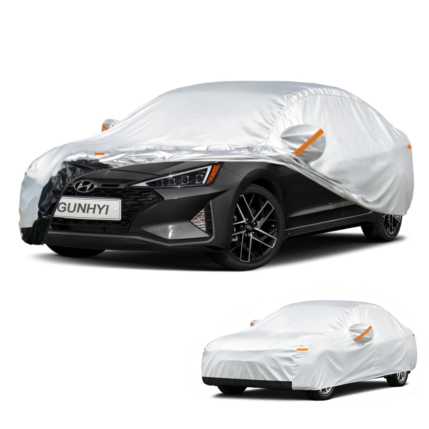 GUNHYI Car Cover Custom Fit Hyundai Elantra (1995-2026) Waterproof for Automobiles, Oxford Sun Rain Dust Snow Protection (Ships from US Warehouse, Delivery 3-8 Days)