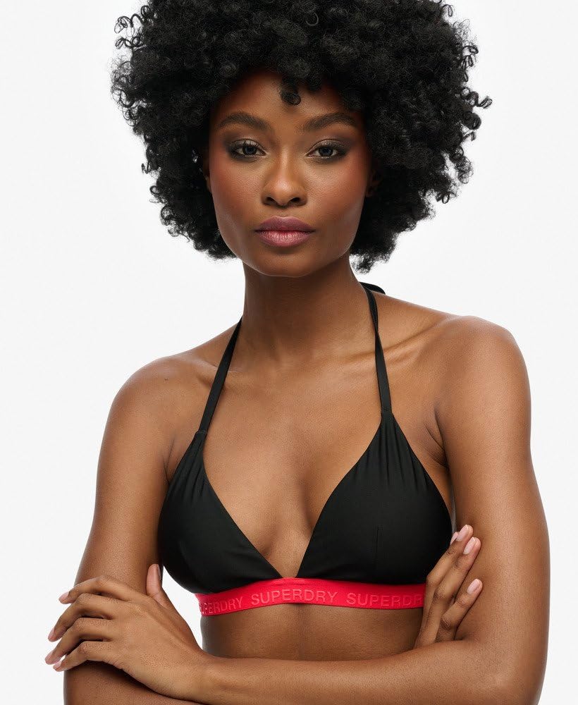 Superdry Damska trójkątna góra bikini z elastyczną wkładką