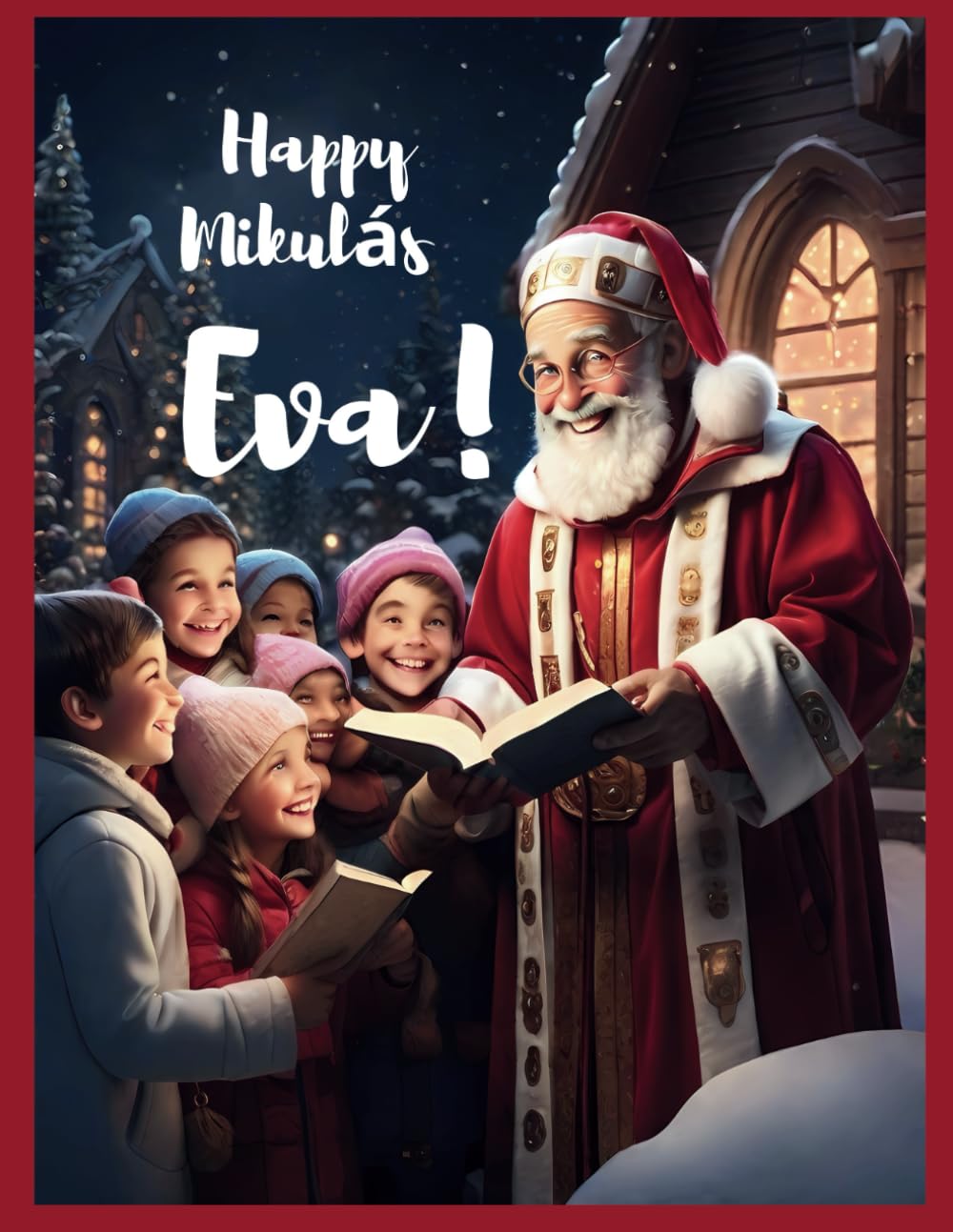 Happy Mikulas Eva: Hungarian Word Search In English, Includes 50 St Nicholas Themed Word Puzzles In Easy To Read 8.5" x 11" Format