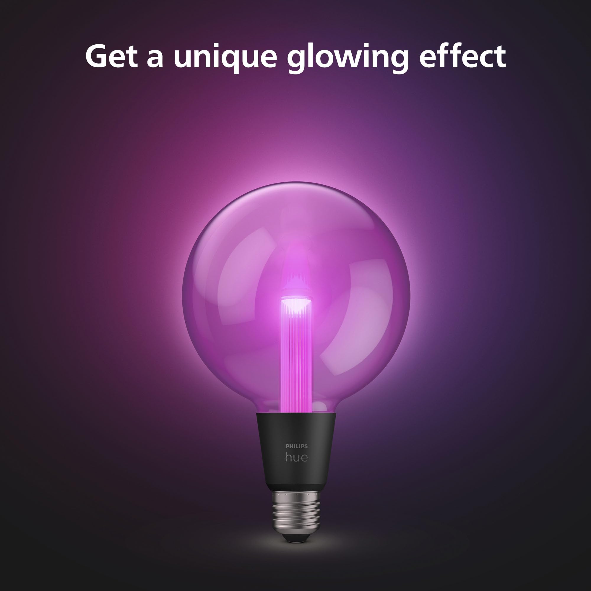 Philips Hue Lightguide G125 Large Globe Smart Bulb, White and Color Light, Bluetooth Compatible, Voice Control with Alexa - Image 2