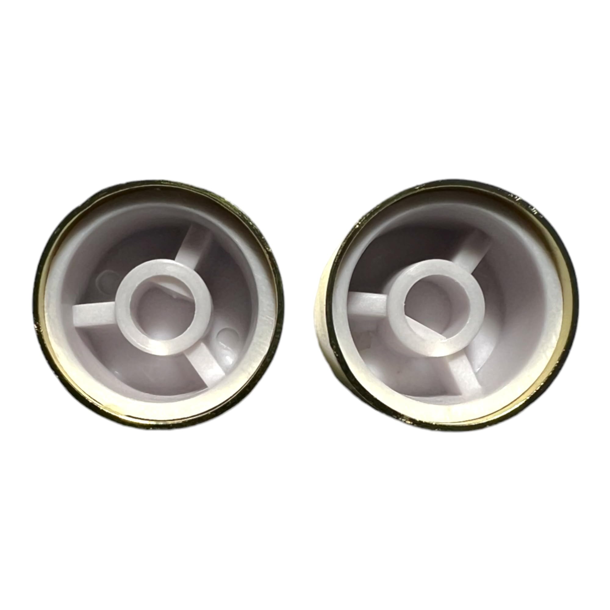 EVOGES Polished Brass Dimmer Knobs - Pack of 2, diameter 21.7mm x 15.8mm, Universal Replacement, 6mm D-Spindle - Image 4