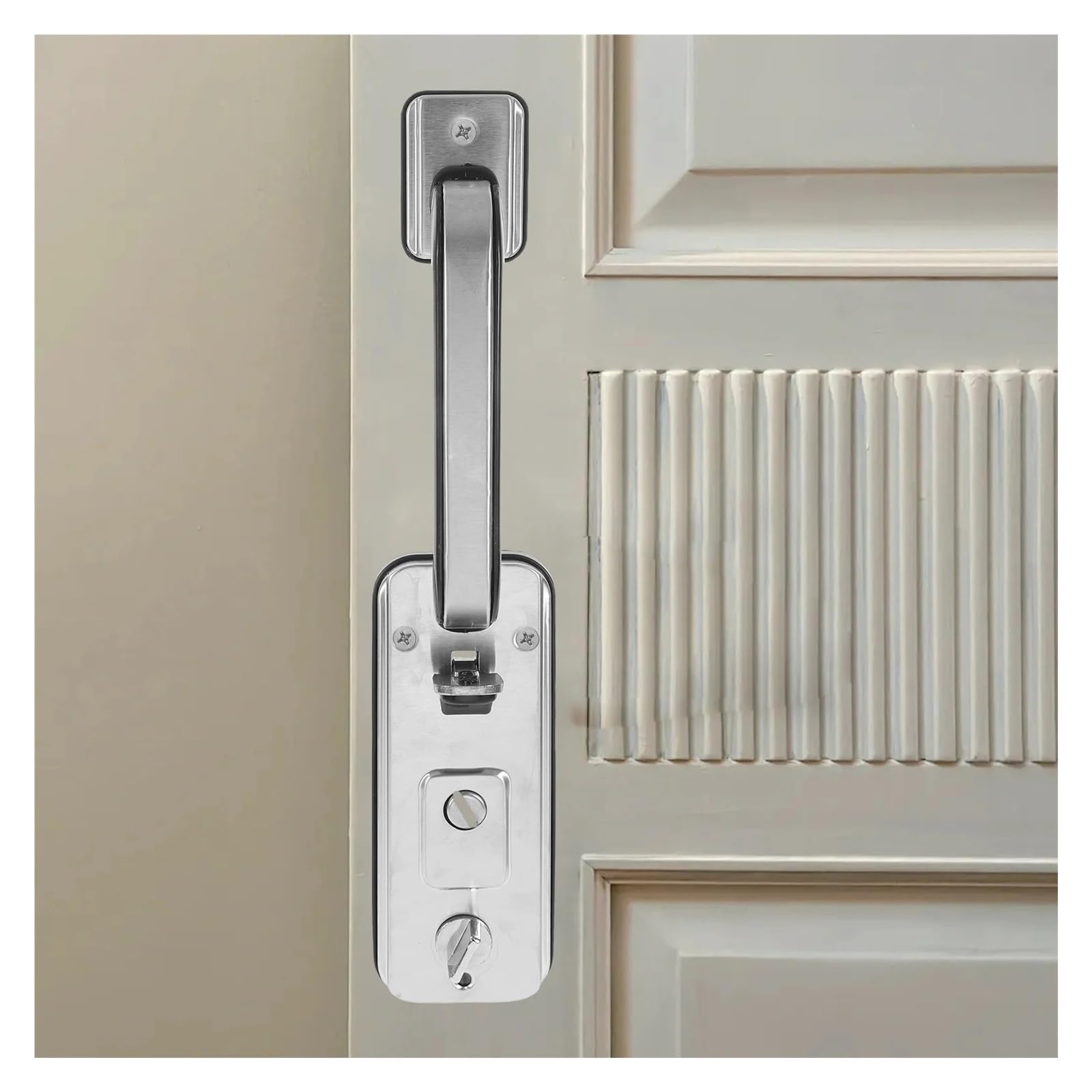 Poignée porte antivol acier inox robuste