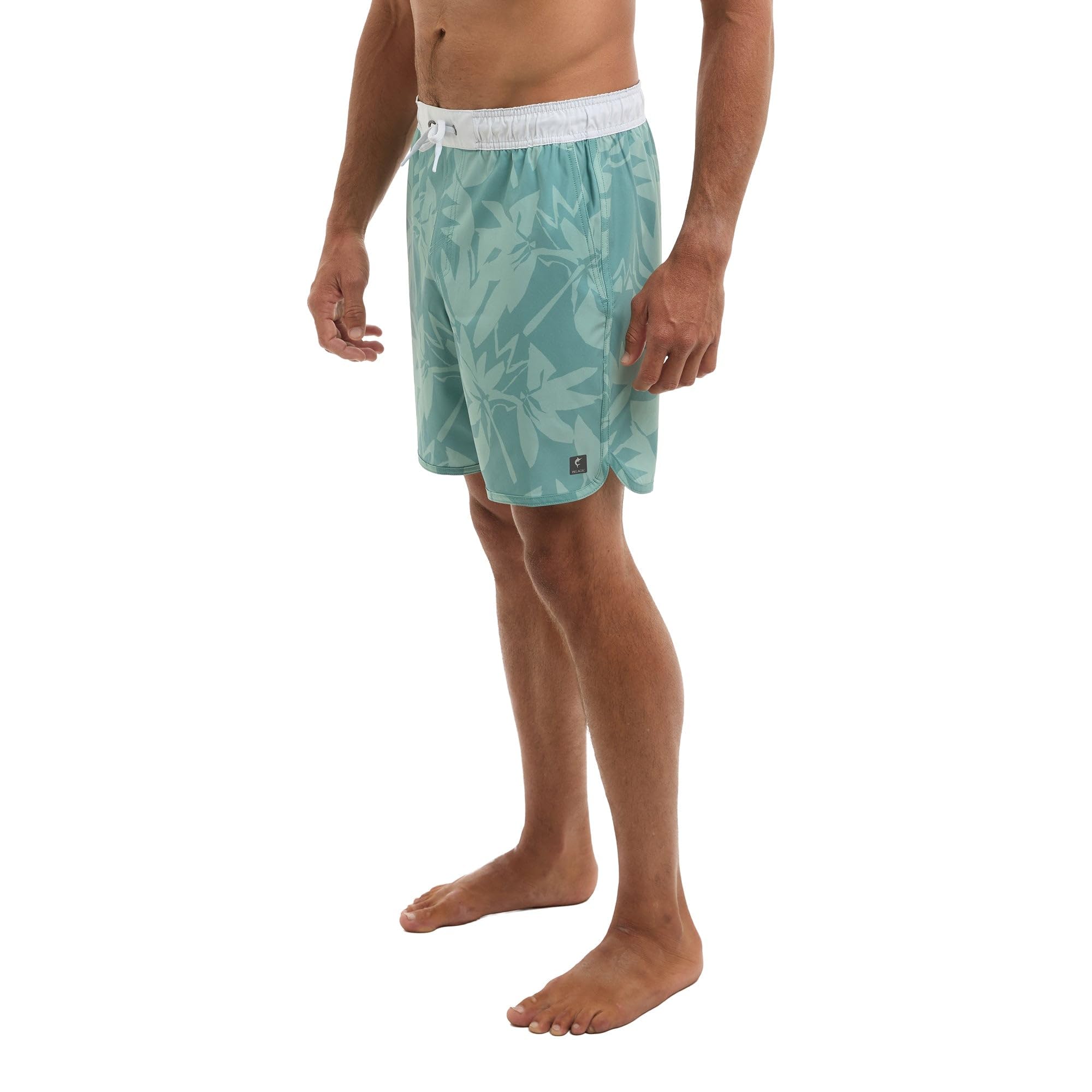 PELAGIC Downswell - Pantaloncini con elastico in vita, 45,7 cm