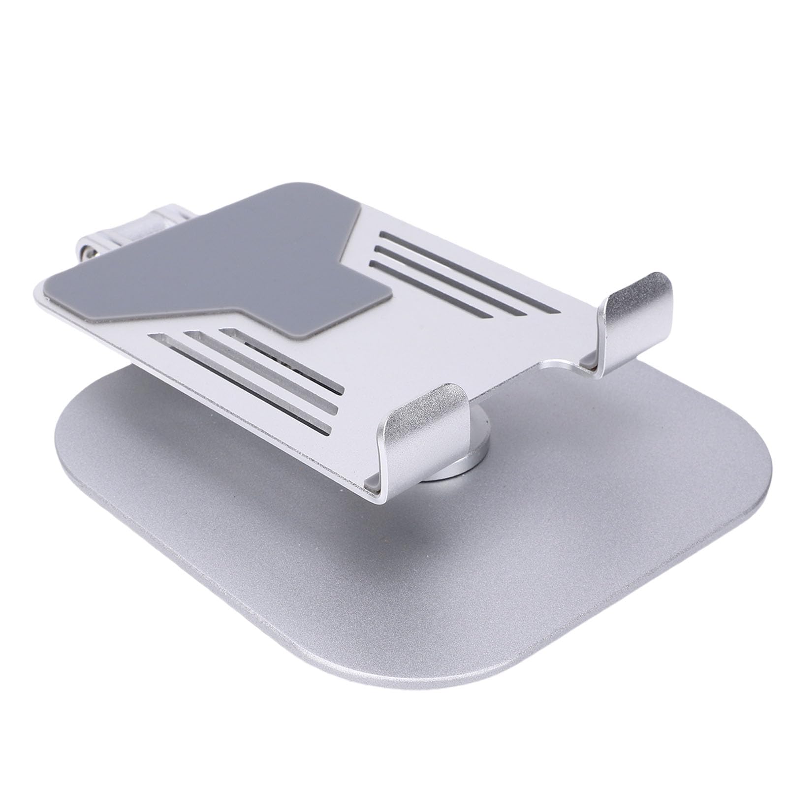 Supporto per tablet da scrivania Supporto per tablet da scrivania in metallo regolabile pieghevole girevole a 360 gradi per telefono cellulare e tablet Costruzione in lega (Argento)