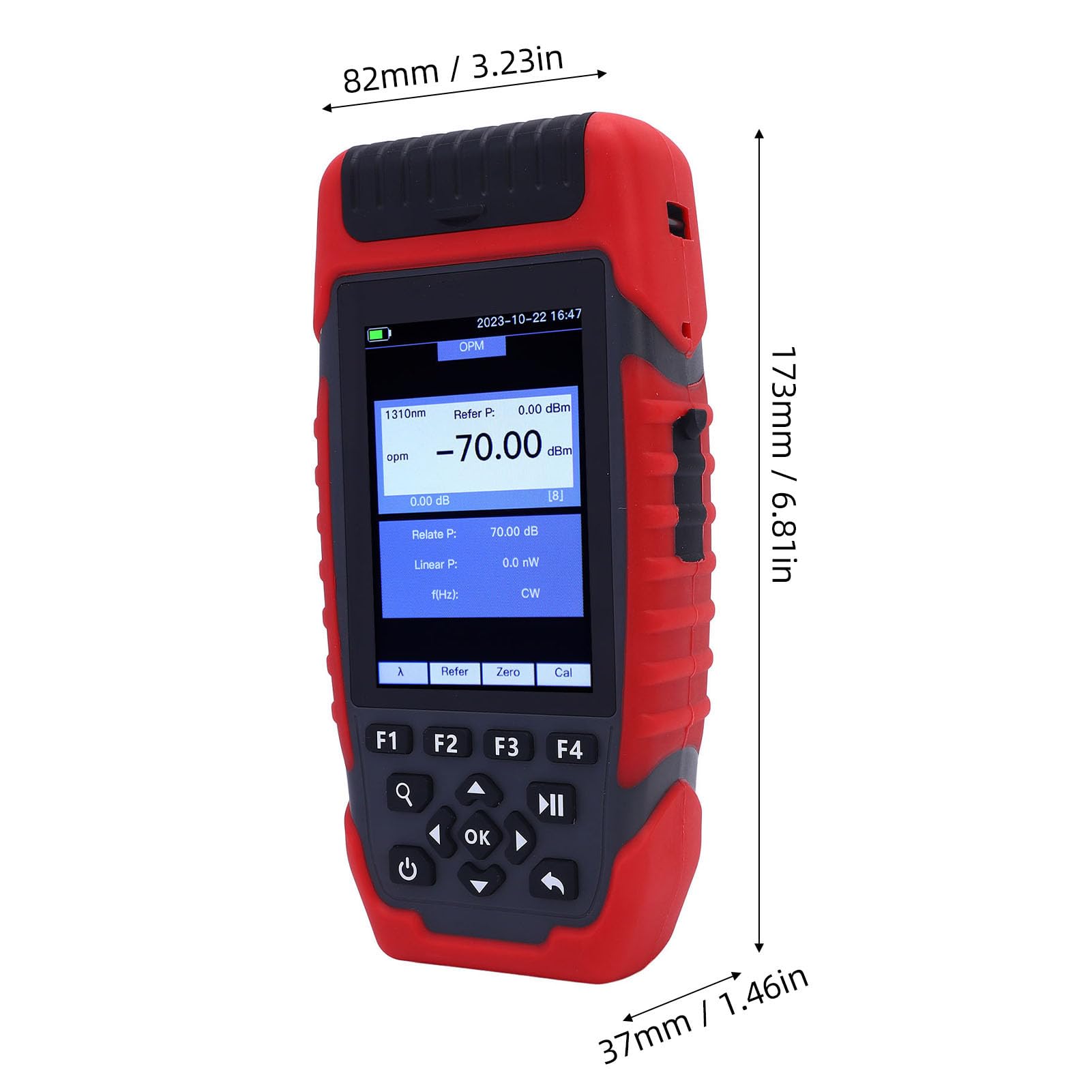 Tester OTDR, Tester Multifunzionale in Fibra Ottica con Lunghezze D'onda di 1310 Nm/1550 Nm, Intervallo di 64 Km, Touchscreen, Misuratore di Alimentazione, VFL, Tracciamento del