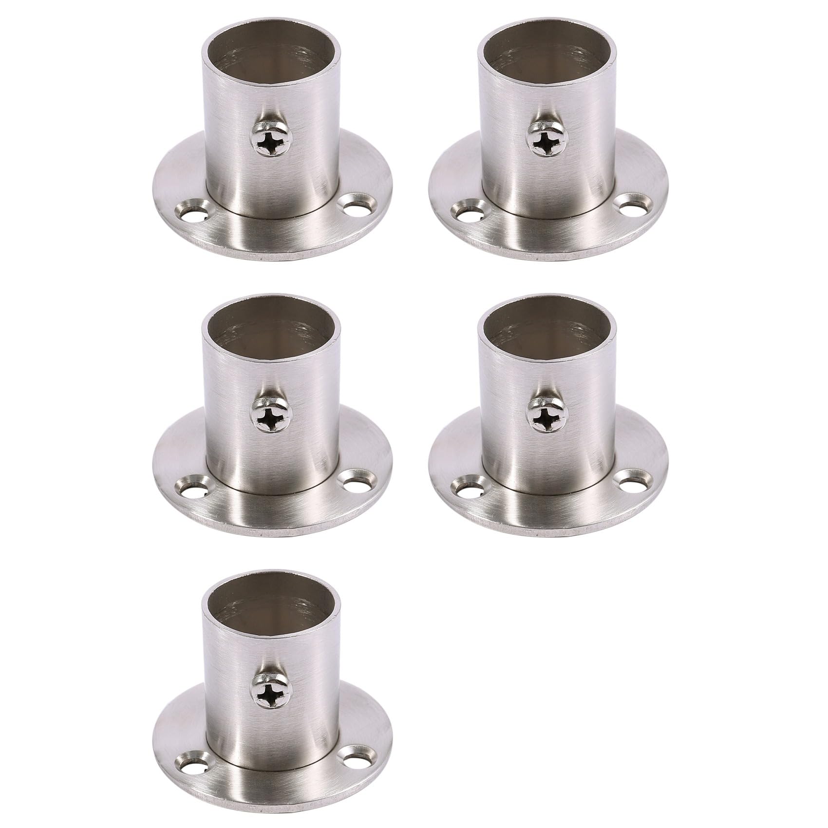 Jnchdghwa 5X Closet Wardrobe 22mm Dia Pipe Hanging Rail Rod End Support Bracket