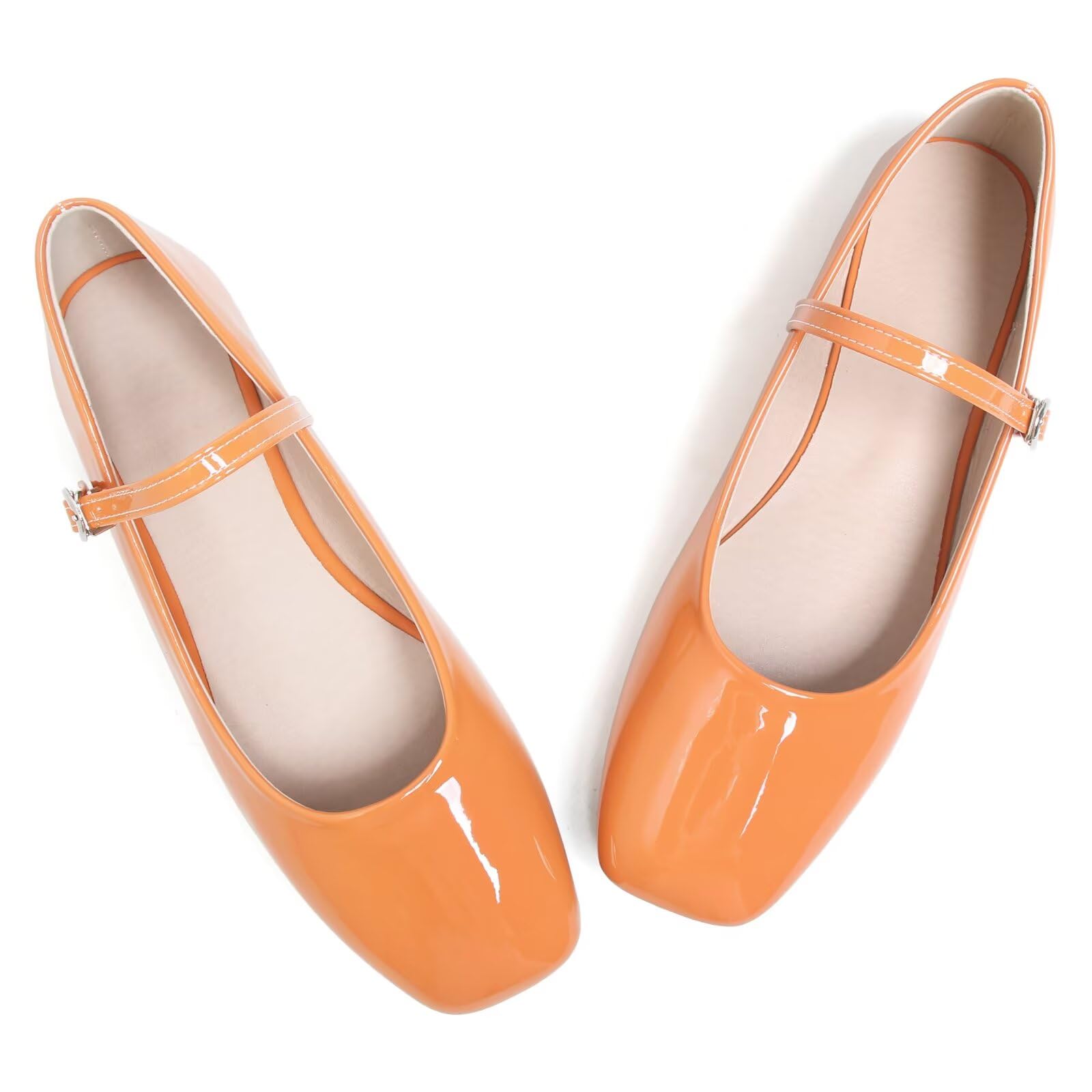 LUXINYU Women's Slip on Flats,Classy Round Toe Solid Classic Mary Jane Ballet Dance Shoes Soft Comfortable PU Flat Shoes