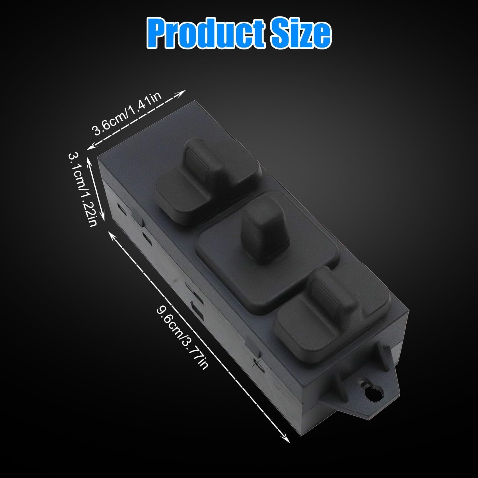 FZJDSD Interruptor de asiento eléctrico del lado del conductor delantero compatible con Chrysler compatible con Dodge Ram compatible con Jeep 1990-2009 Reemplaza 4373666AA