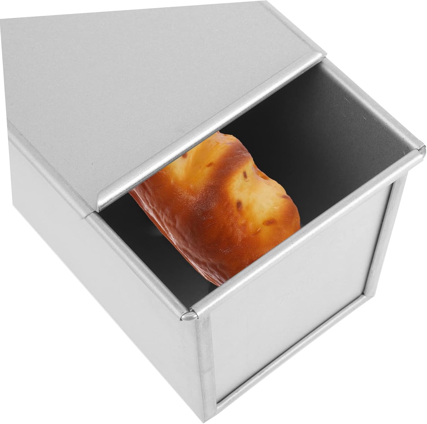 Hemoton Metal Toast Box Non Stick Baking Mold Durable Bread Pan with Lid Portable Toast Box for Home and Professional Baking present for Baking Enthusiasts