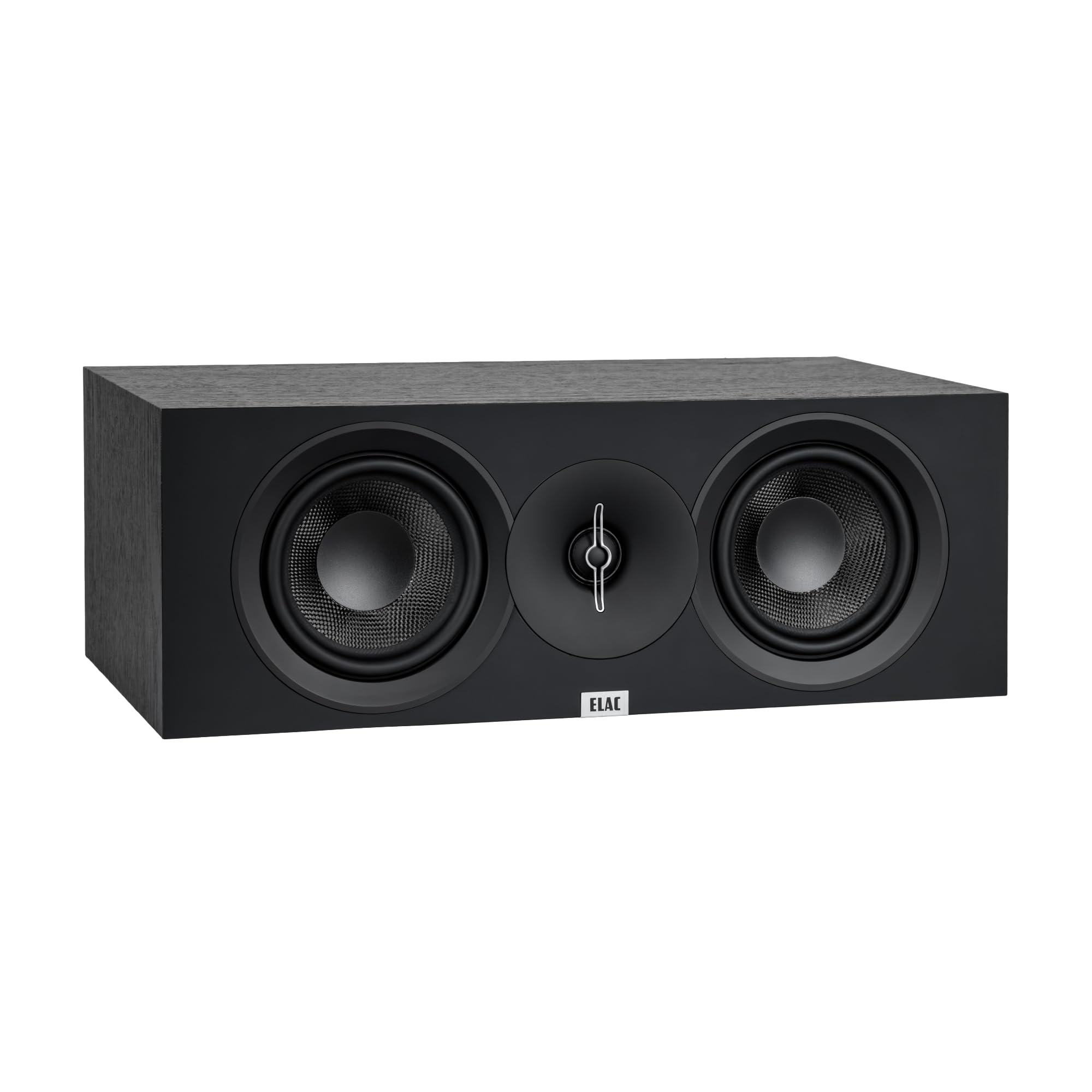 ELAC Debut 3.0 DC53-BK Center Channel Speaker, Black Ash, 1-Inch Aluminum Dome Tweeter and 5.25-Inch Aramid Fiber Dual Woofer, 2-Way Bass Reflex,