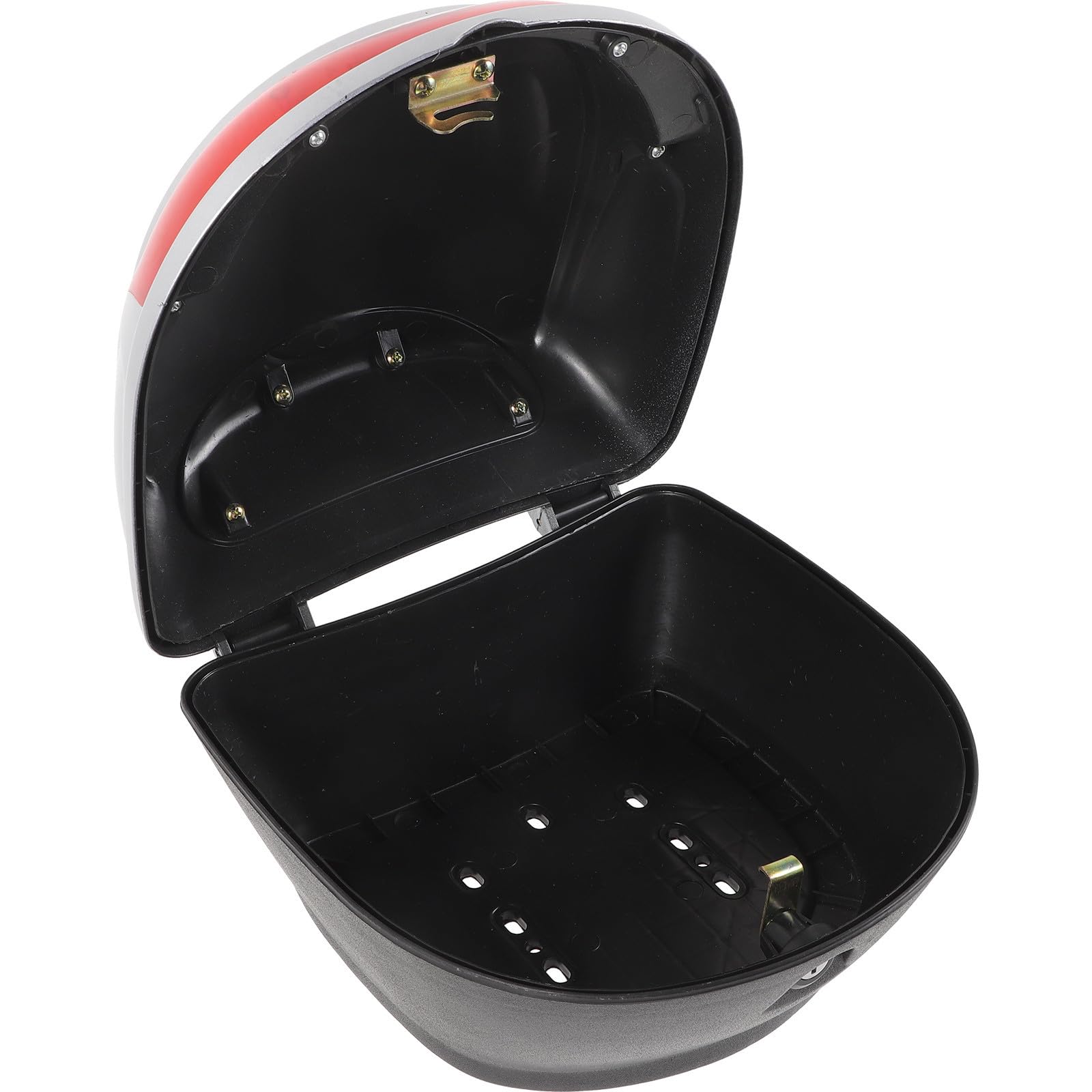 POPETPOP Baule Posteriore Moto Capienza Grande in Plastica Argento