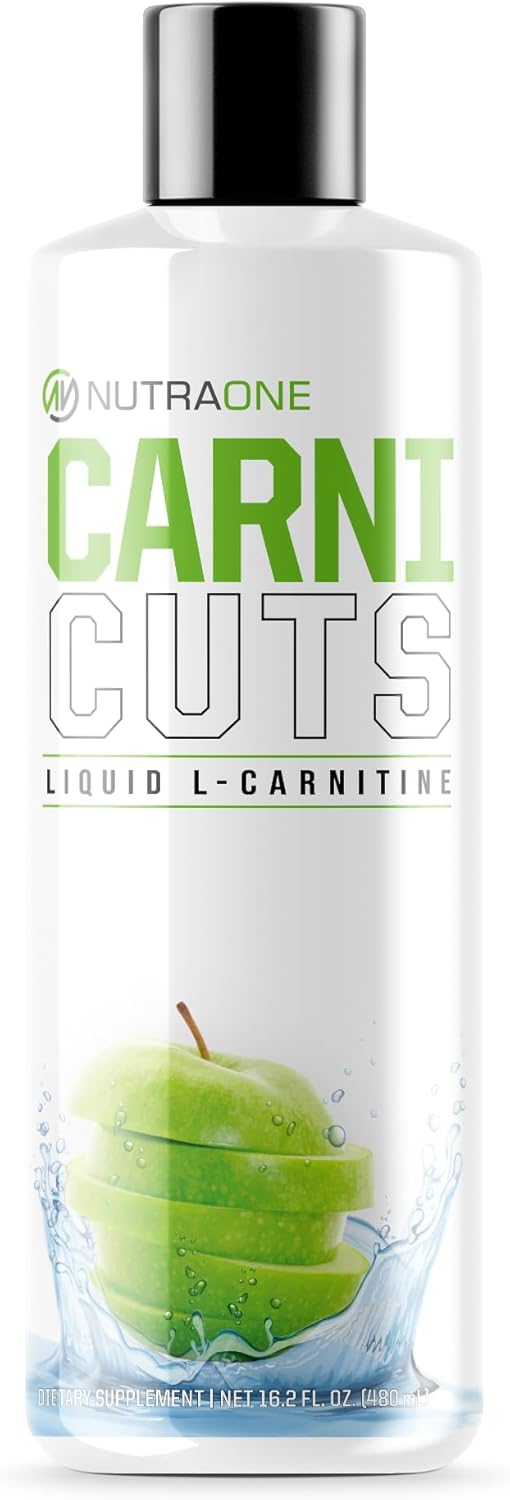 NutraOne Carnicuts L-Carnitine Liquid Supplement Stimulant Free* (Green Apple - 32 Servings)