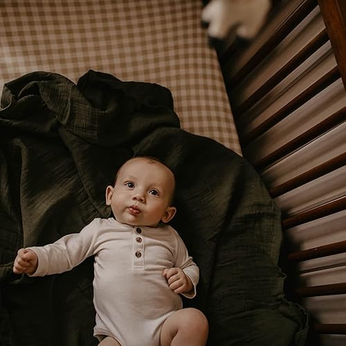 Miniatura 5 de Parker - Mantas para bebé, paquete de 3 mantas de muselina 100% algodón para bebés niños y niñas, unisex, género neutro, juego de Estes