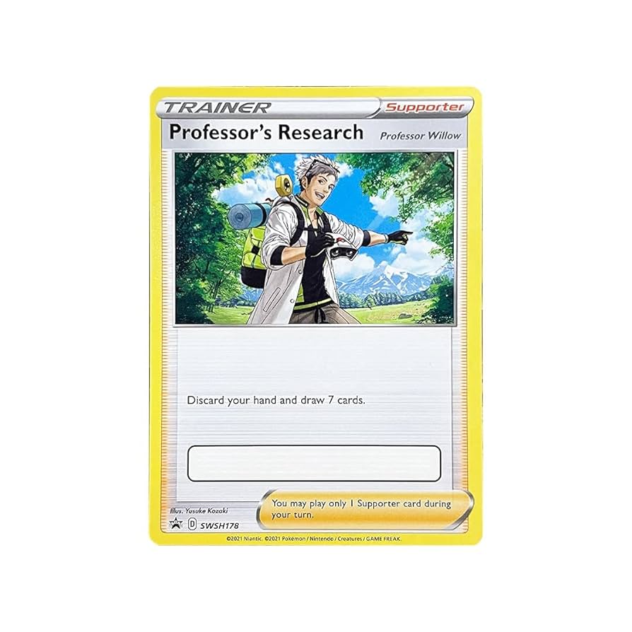 Pokemon TCG Professor's Research Willow Trainer Promo Card