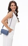 RFID Crossbody Wallet Wristlet Purse avec poche de téléphone pour les femmes en cuir végétalien...