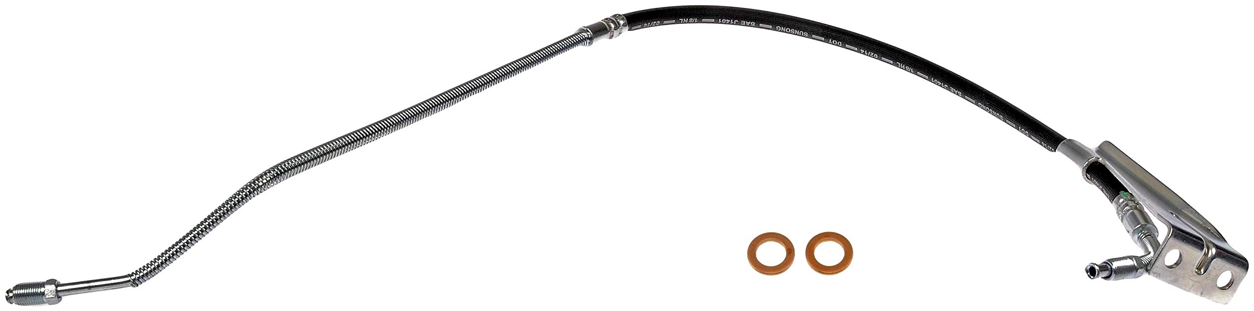 BRAKE HOSE - Brake Hydraulic Hose - Brake Line - Brake Hose - This automotive brake hydraulic hose was precision-engineered to match the fit, function and performance of the original brake hose on specific vehicles and positions to ensure safe, long-lasting durability as part of a complete brake repair. - Chevrolet 2002-90, GMC 2002-90 - Brake Hydraulic Hose - DORMAN 32.25" Flexible Rubber Hydraulic Brake Hose for Chevrolet - Dorman H124996 Rear Passenger Side Brake Hydraulic Hose Compatible with Select Chevrolet/GMC Models