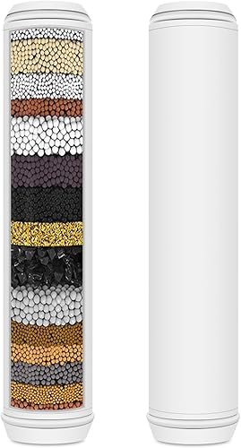 AWO Paquete de 2 cartuchos de filtro de ducha de repuesto compatibles con PWERAN y para cabezal de ducha de mano Fitespot, sistemas de filtración de