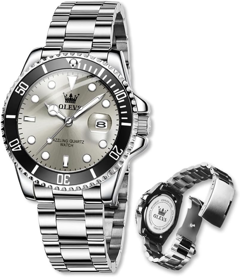 Watches Men's Waterproof Multifunctional Analogue Quartz Watch Business Stylish Casual Luminous Steel Watch for Men