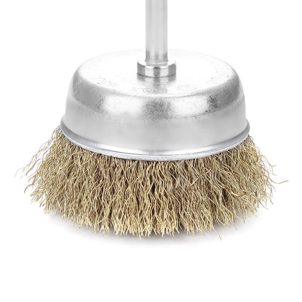Ensemble de 24 Brosses Métalliques, Matériau en Acier, Idéal pour l'élimination de la Rouille et le Nettoyage des Métaux, Compatible avec les Perceuses et Meuleuses à Tige de 6 Mm