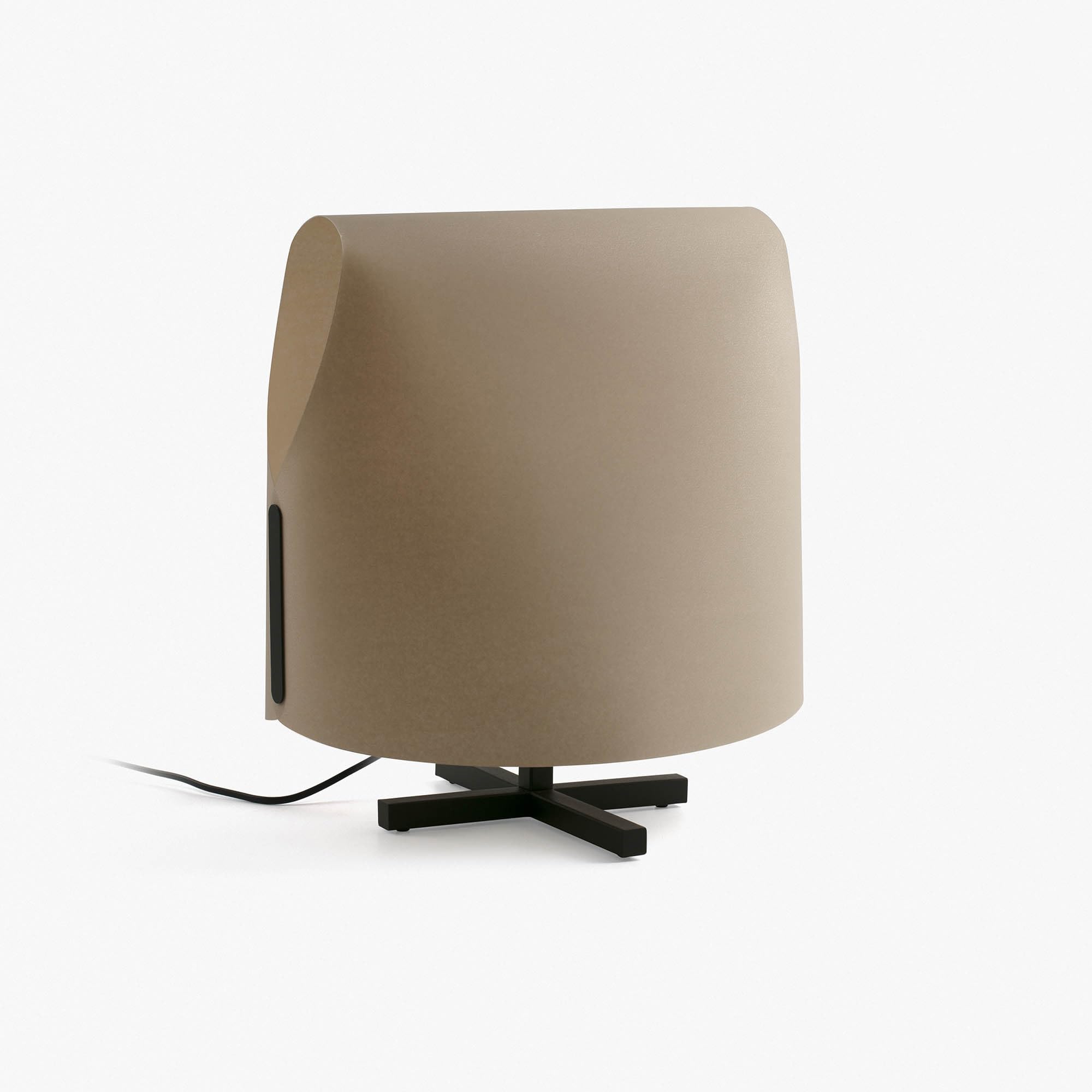 Lampe table noire/camel LUANG M Faro Barcelona pour salon