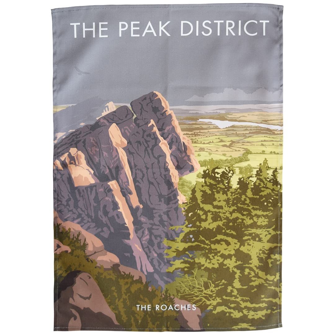 Town Towels Orange The Peak District - The Roaches Tea Towel