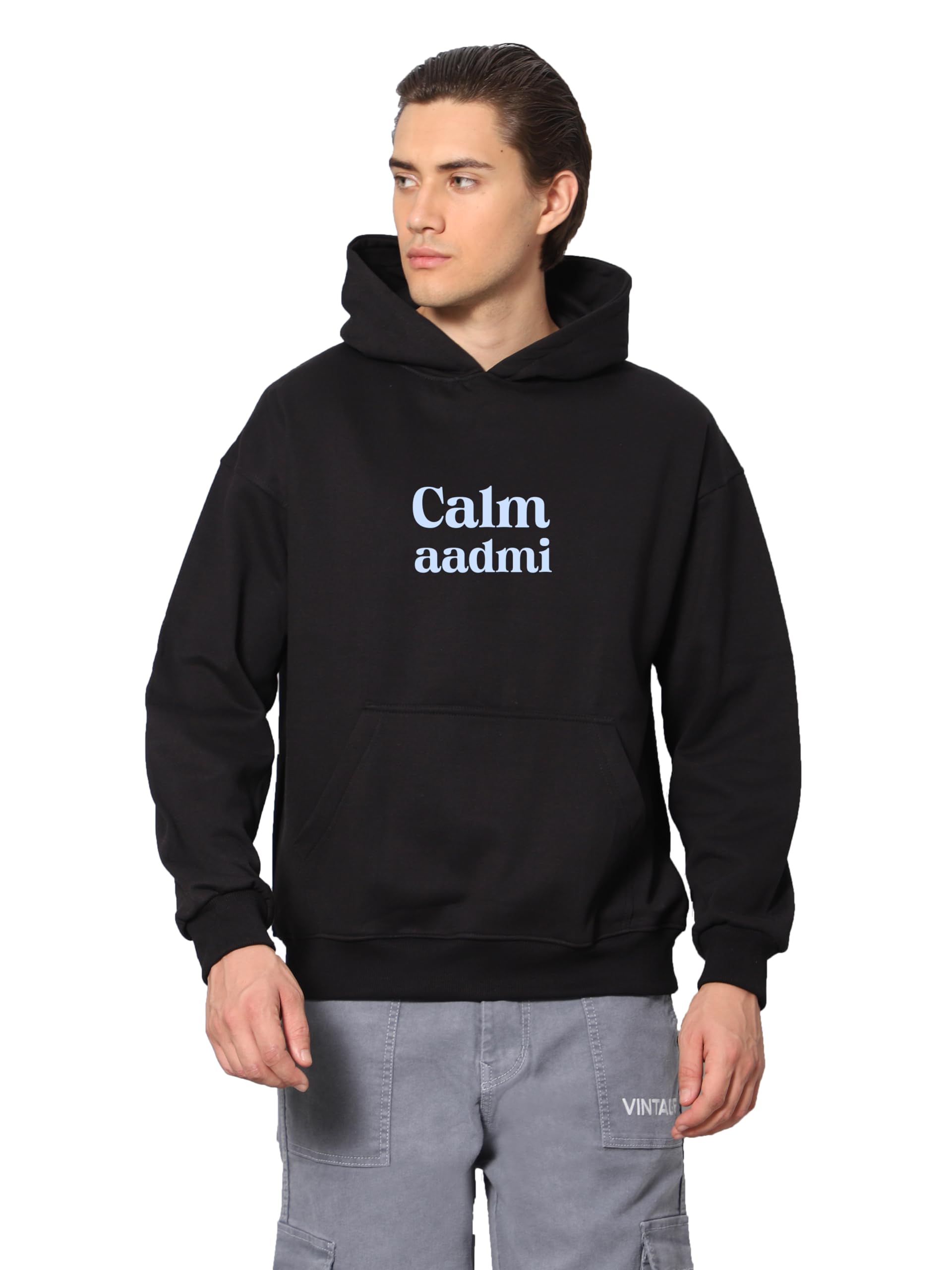 besick Calm Adami Kaleshi Aurat Printed Oversized Stylish Hooded Neck Couple Hoodies(BlackMen/BlueWomen)-picture-23
