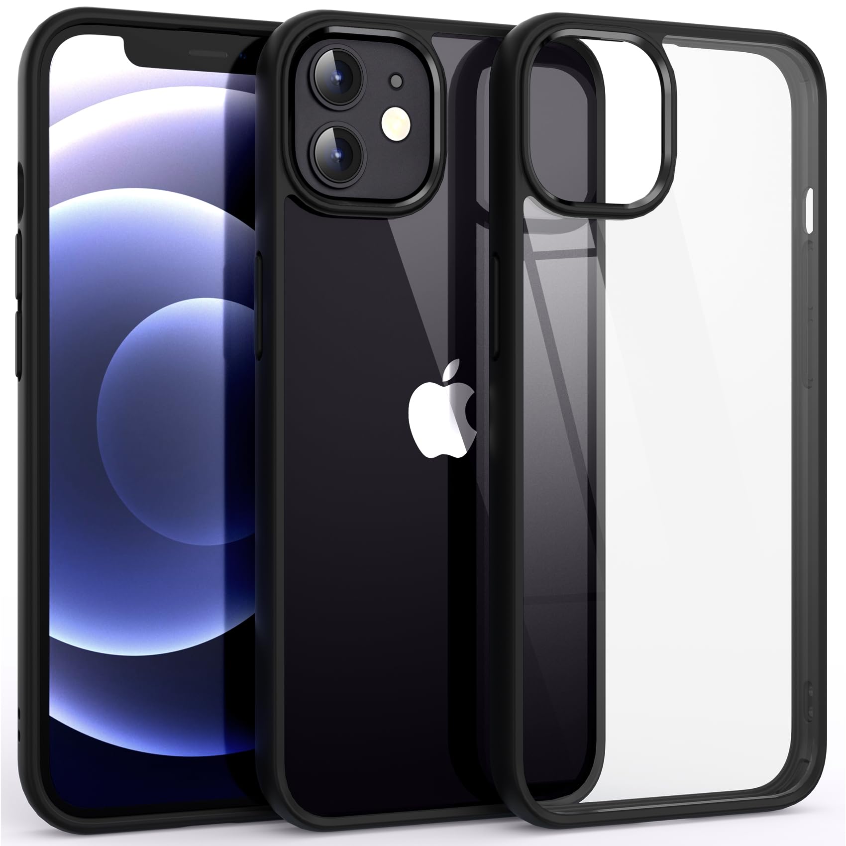 iPhone12本体と透明ケース iPhone12ケース 透明でクリアなイメージがかっこいい！と評判