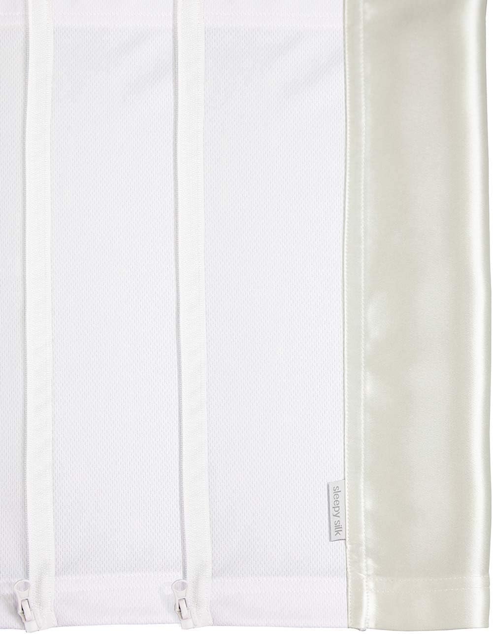 Ivory Silk Bassinet Sleeve | 41" x 14" | Machine Washable | Modern Style | SIDS Safe