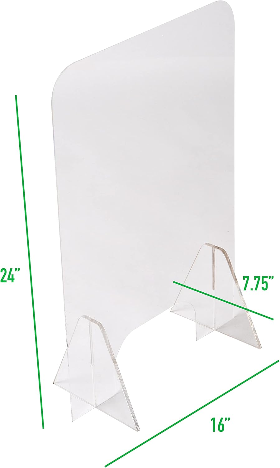 Mind Reader Acrylic Sneeze, Front Desk Cough Guard, Protective Clear Panel for Cashiers, Reception, Checkout Stations, 24 x 16 : Office Products