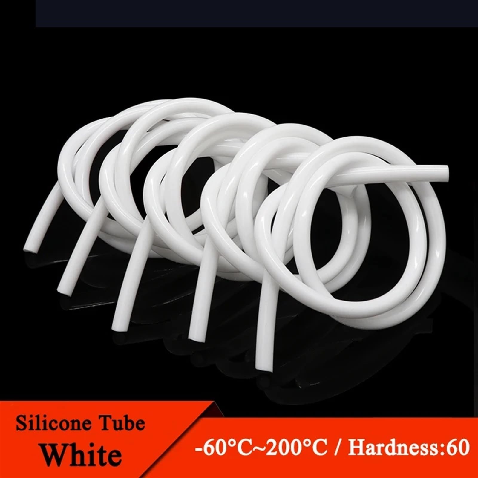 Tubo Gasolina Moto Manguera de silicona de grado alimenticio de color blanco de 1/5/10 m, diámetro interior de 0,5, 1, 2, 3, 4, 5, 6, 7, 8, 9, 10, 12, 14, 16, 18, 20 y 25 mm, tubo flexible de silicona