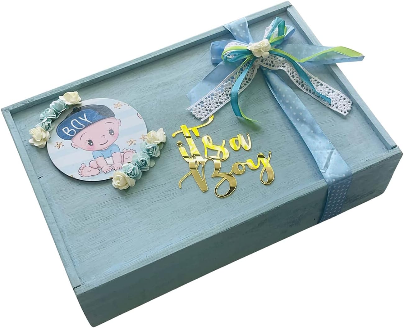 Little Surprise Box 23-Piece Blue Maple Leaf Newborn Gift Set (0–12 Months) main image 1