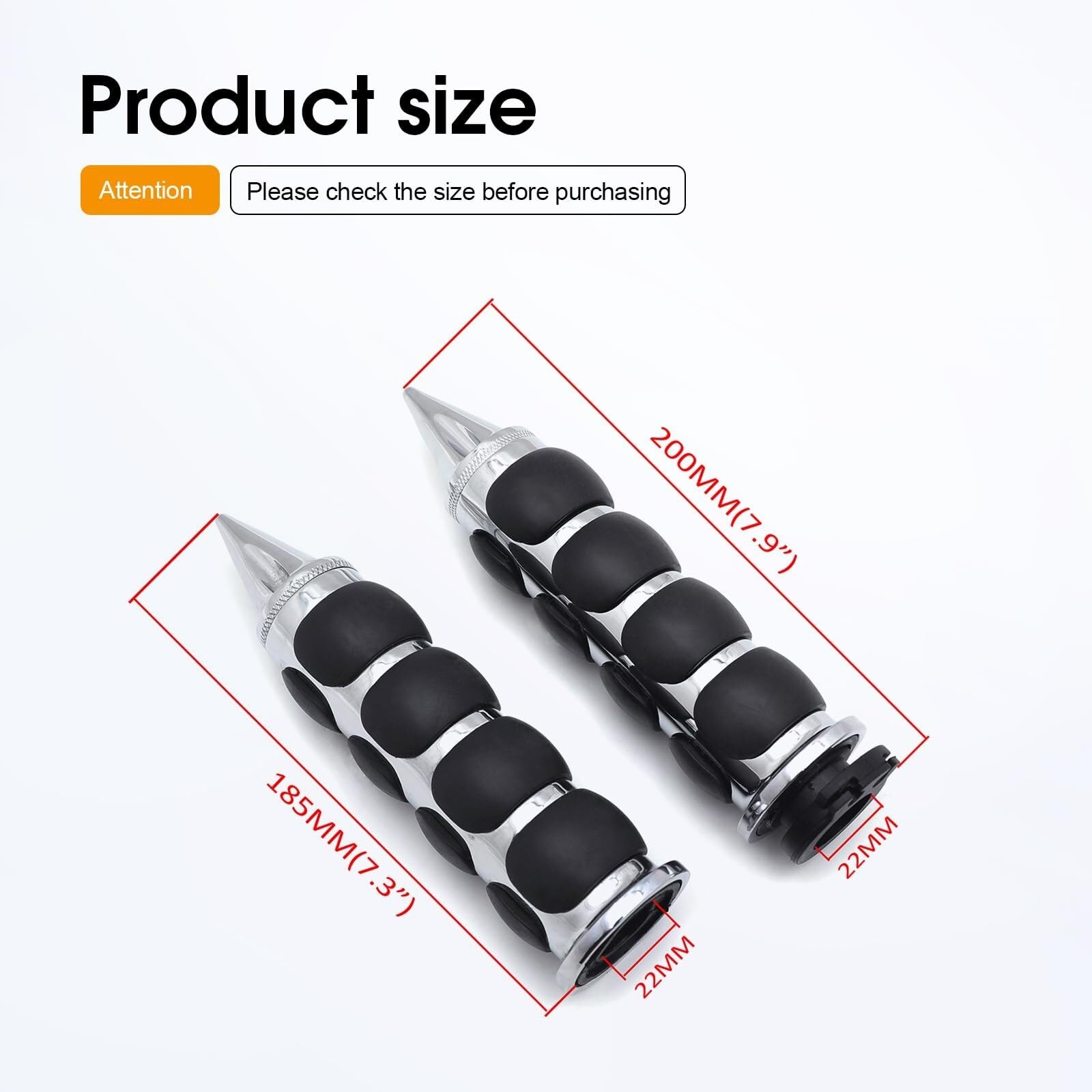 Impugnature moto 7/8" – Foro da 22mm sinistro e destro – Adattamento universale per tutti i manubri da 7/8"