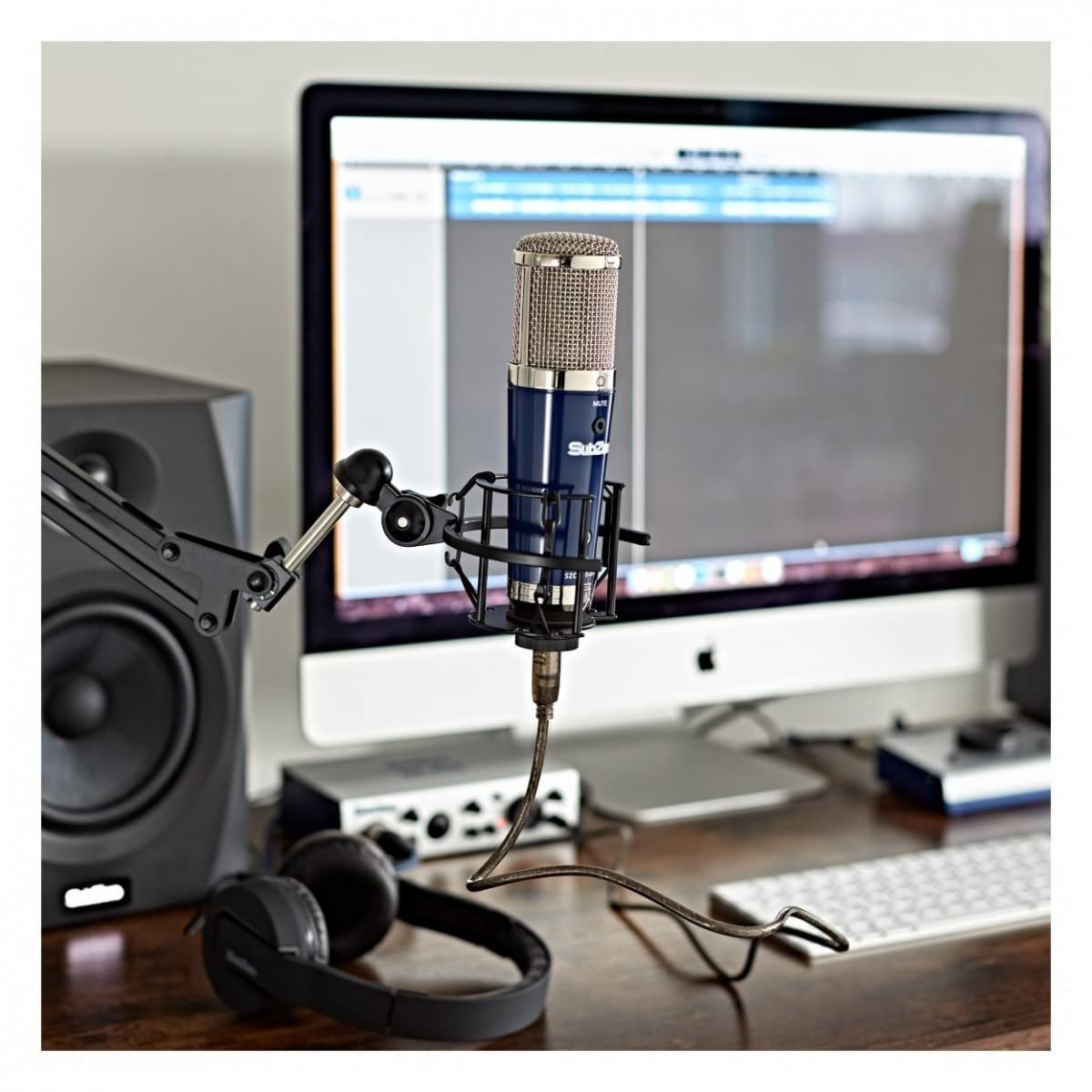 SubZero Micrófono USB - Micrófono Profesional de Condensador para Podcast