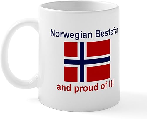 CafePress Proud Norwegian Bestefar - Taza de café de cerámica, taza de té, 11 onzas