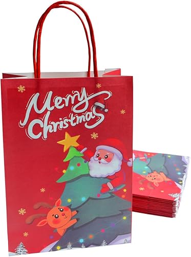 Miniatura 2 de 24 bolsas de regalo de Navidad, bolsas de regalo de Navidad con asas, bolsas de regalos de Navidad, bolsas de regalo de Navidad