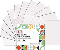 Vista 13 de UCEC Papel de vinilo extraíble negro, hojas de vinilo inteligentes de 13 x 12 pulgadas, color negro brillante, compatibles con Cricut Maker 3/Maker