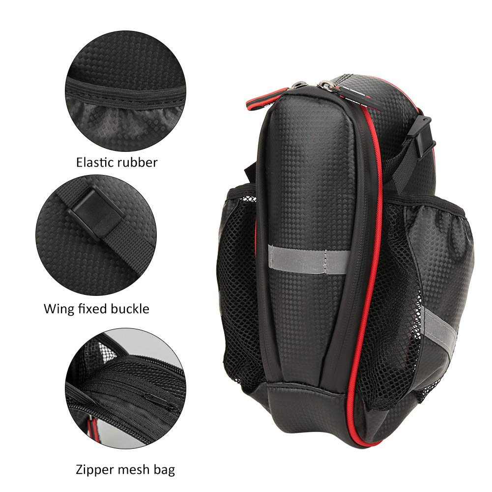 Sac De Selle Vélo 0,5 L – Imperméable TPU/Hyplon, Fermeture Étanche, Sangle Longue Velcro, Se Transforme En Sac Poignet – Noir