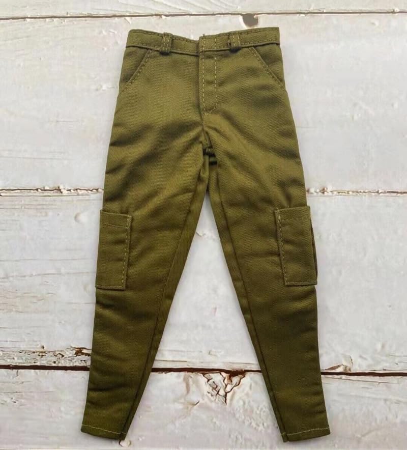 Khaki 1/6 Scale Trendy Soldier Casual Pants Model for 12" Figure2