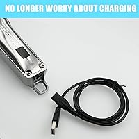 Vista 6 de Cargador compatible con cortadoras de cabello Limural para hombres, cable de carga de repuesto para cortadoras de cabello Limural, adaptador