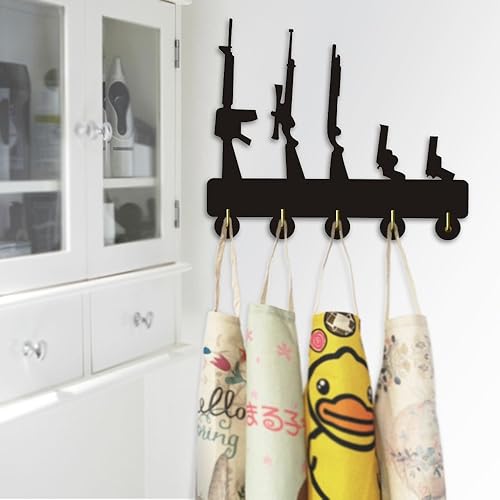 Miniatura 4 de The Geeky Days Divertida pistola de diseño de forma familiar, ganchos para abrigos, armas de fuego, gancho para llaves, perchero, decoración del