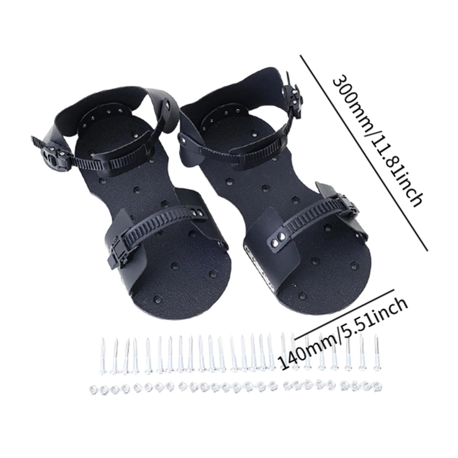 jojomis Chaussures aérateurs de pelouse efficaces pour terrasse, jardin, chaussures à pointes pour revêtements résineux installation de couverture EU 38-45 - clou 5 cm