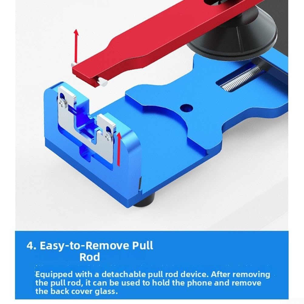 QP-1 Extractor de pantalla con ventosa, herramienta de reparación de aleación de aluminio para la separación de teléfonos móviles y pantallas, tornillos de tensión ajustables sin calefacción