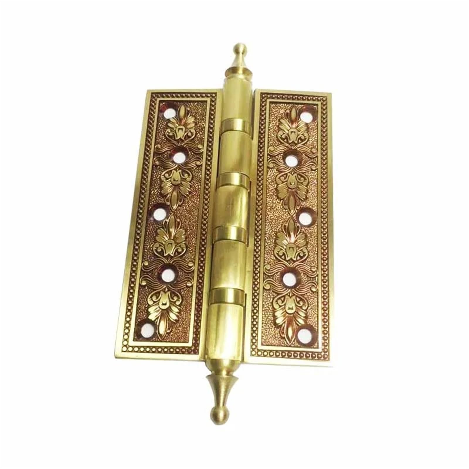 Bisagras de puerta con cabeza de corona de latón macizo, gruesas, planas, de oro rosa, resistentes, silenciosas, for puerta de villa, accesorios de herrajes de cobre, 1 unidad Bisagra plegable(130mm)